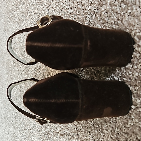 FINAL$ 10 Velvet Maryjane Block Heels Just Stored Not Worn - Picture 4 of 12
